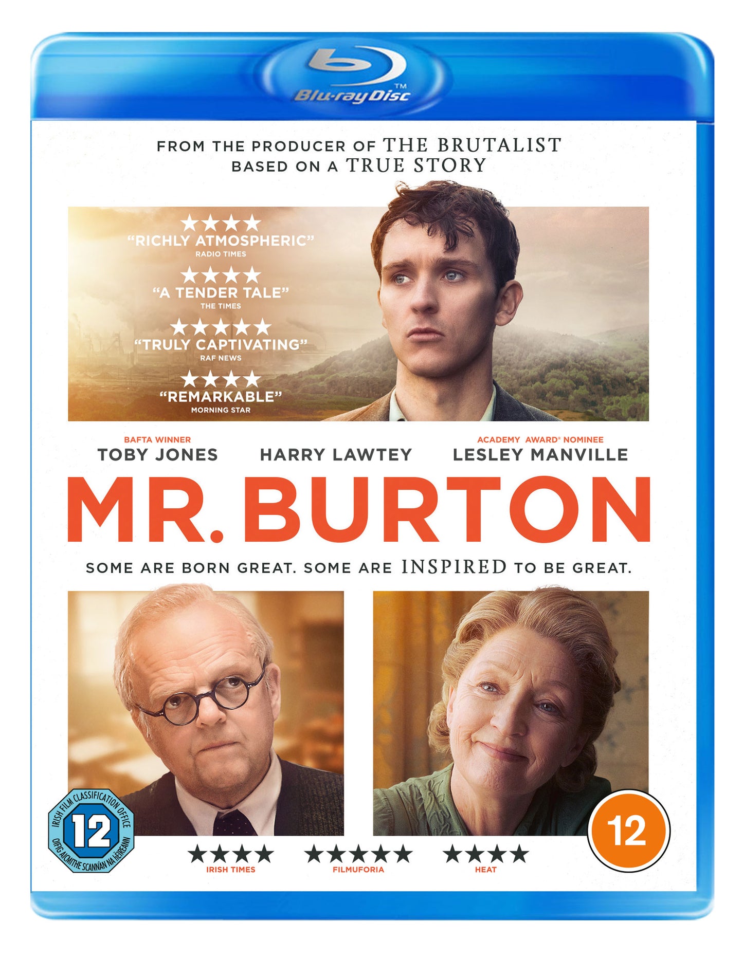“Mr. Burton” Blu-ray cover featuring Toby Jones and Lesley Manville.
