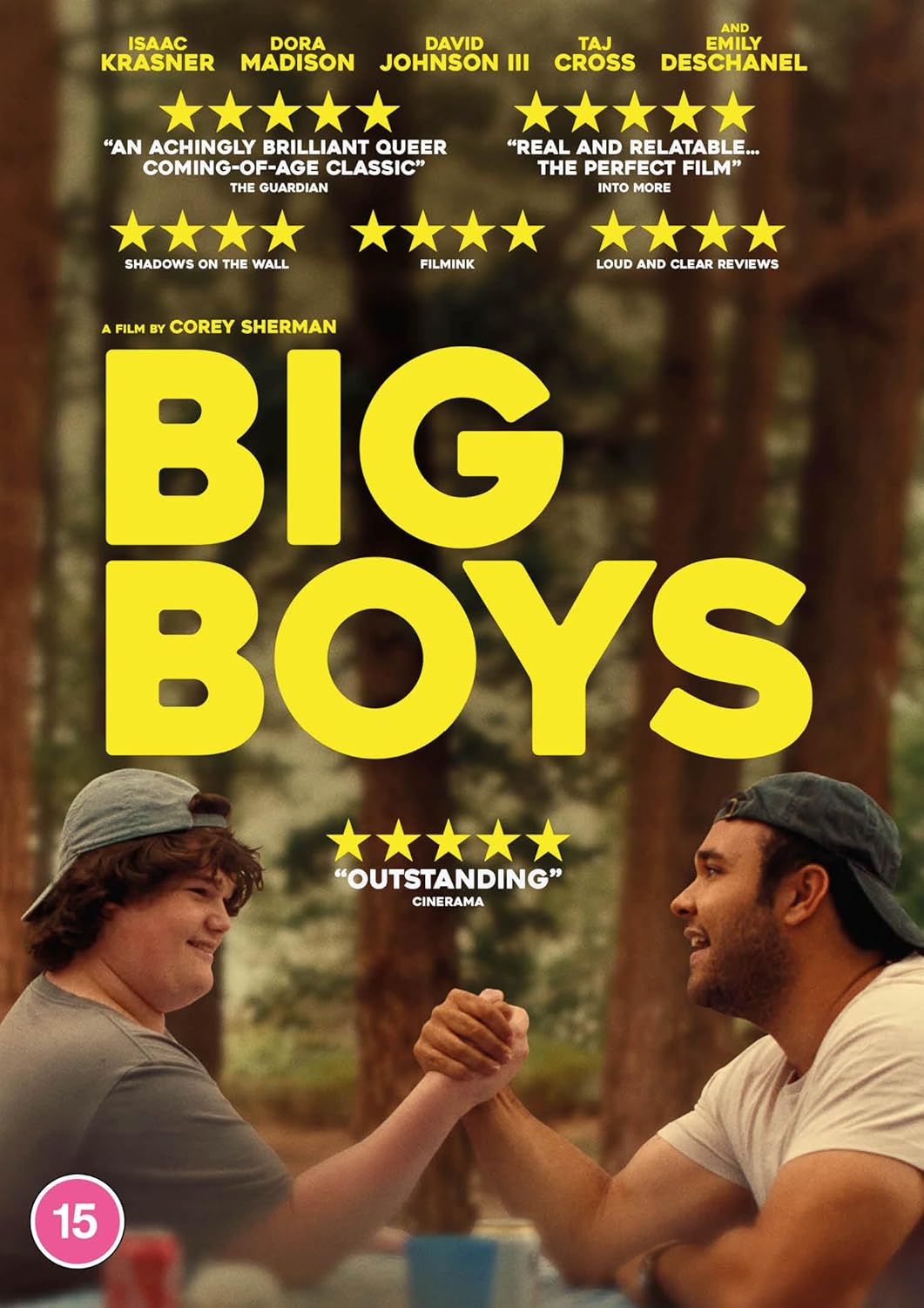 DVD cover for "Big Boys" featuring two young men and film reviews.
