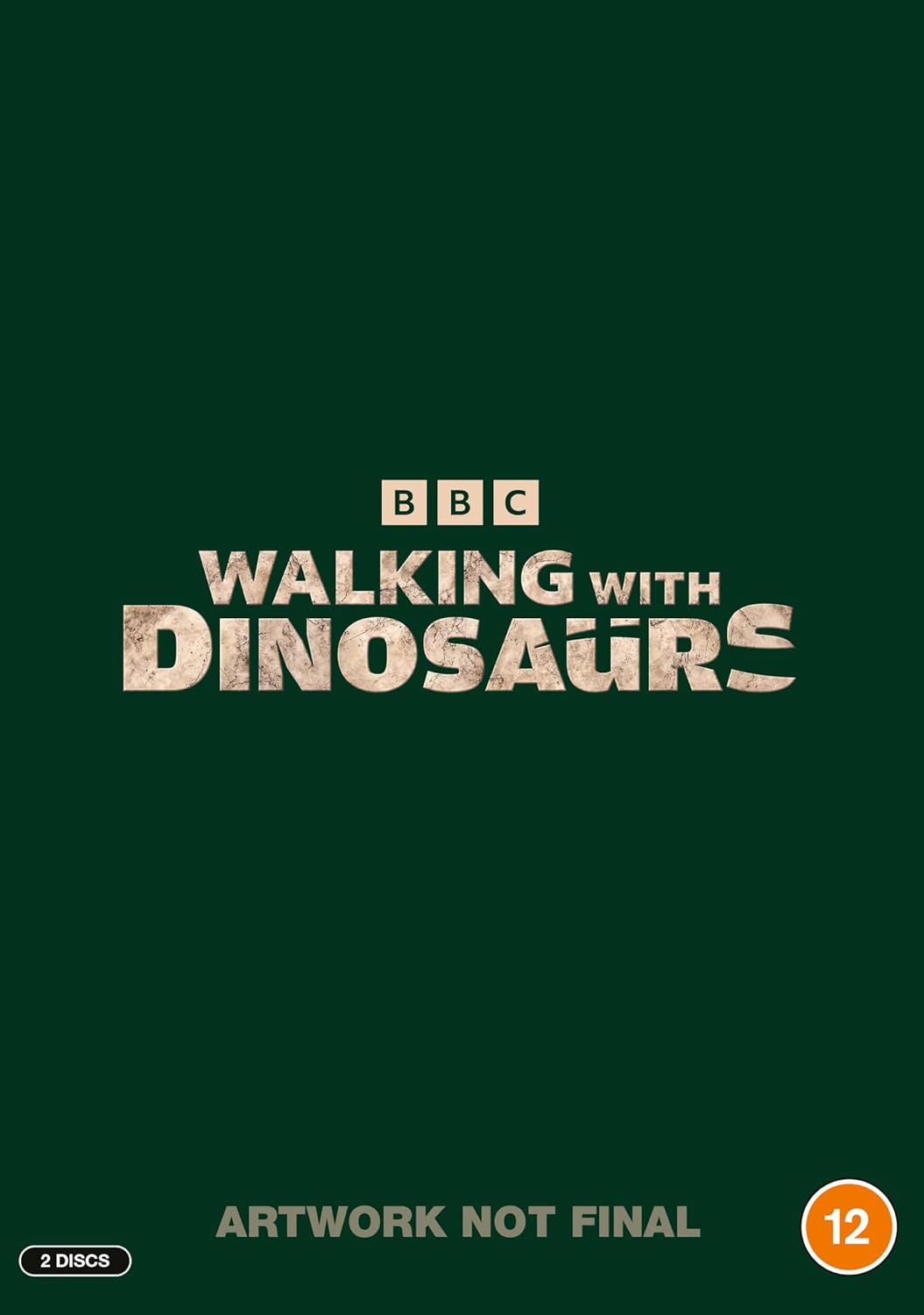 Dark green DVD cover with āWalking With Dinosaursā title and BBC logo.