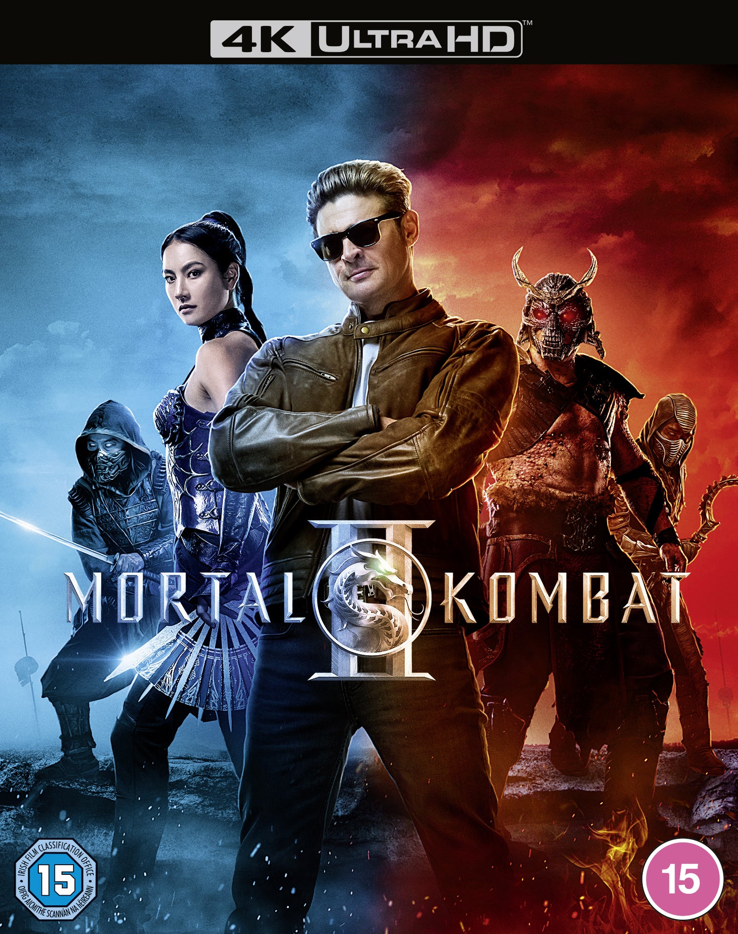 Mortal Kombat II Blu-ray cover featuring characters in action poses.