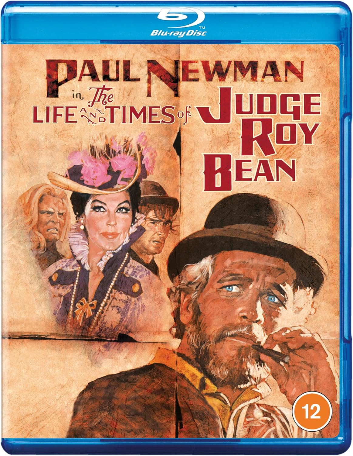 Blu-ray cover for “The Life & Times of Judge Roy Bean” starring Paul Newman.