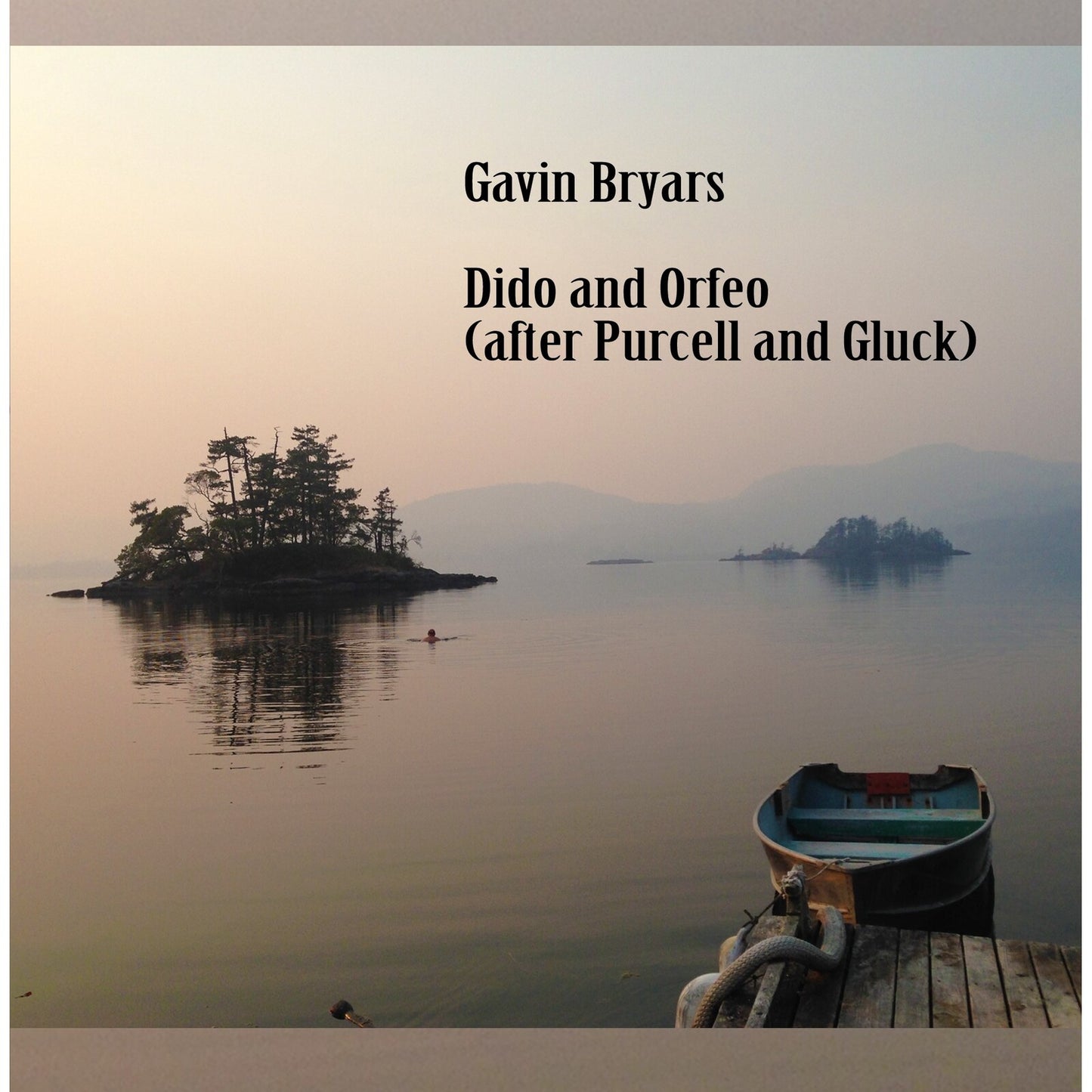 CD cover for Gavin Bryars’ “Dido and Orfeo” with a lake scene.