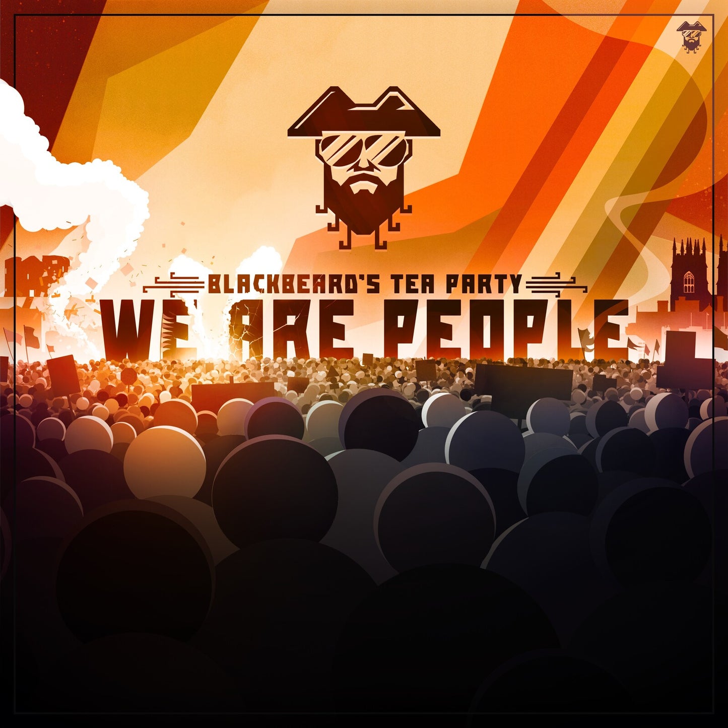 CD cover for “Blackbeard’s Tea Party - We Are People” with a pirate illustration.
