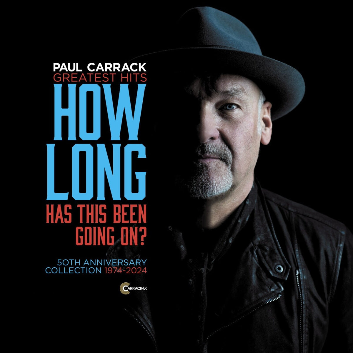 CD cover featuring Paul Carrack in a hat, with bold text “How Long”.