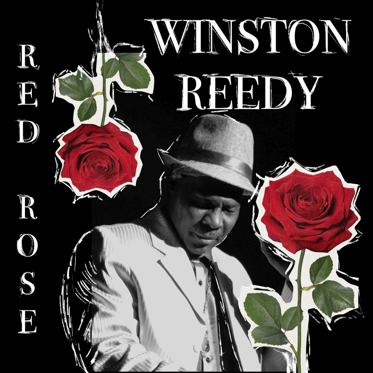 CD cover featuring Reedy Winston with red roses on a black background.