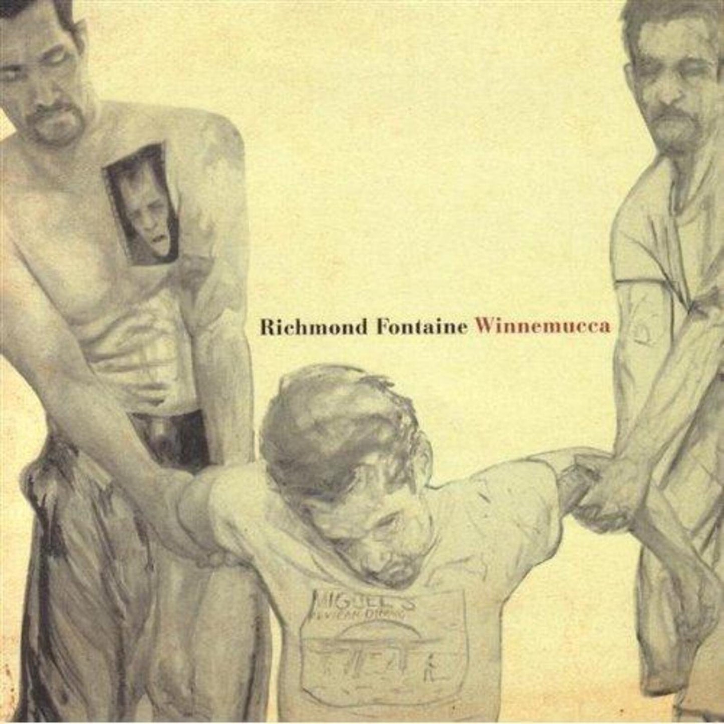 Richmond Fontaine's "Winnemucca" vinyl cover: sketched figures in muted tones.
