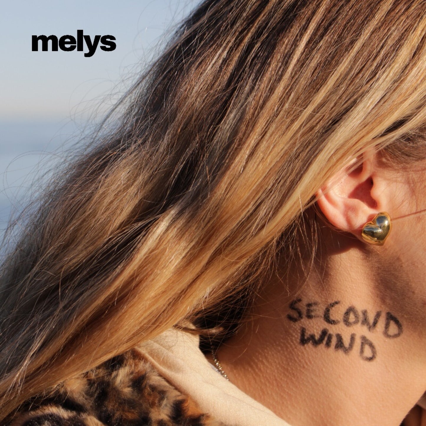 CD cover for Melys’ “Second Wind” featuring hair and a handwritten inscription.