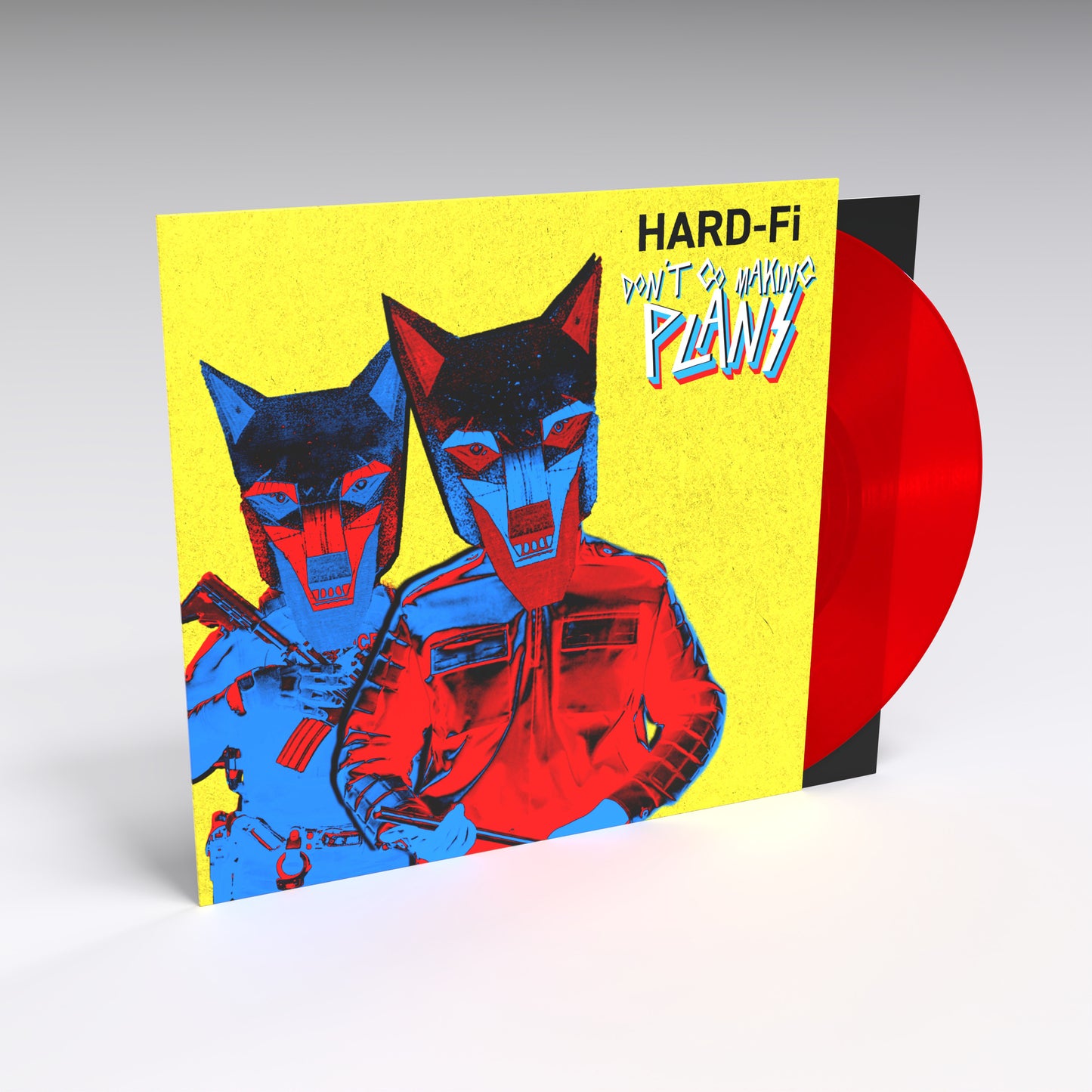 Hard-fi “Don’t Go Making Plans” EP vinyl record with cat illustration.
