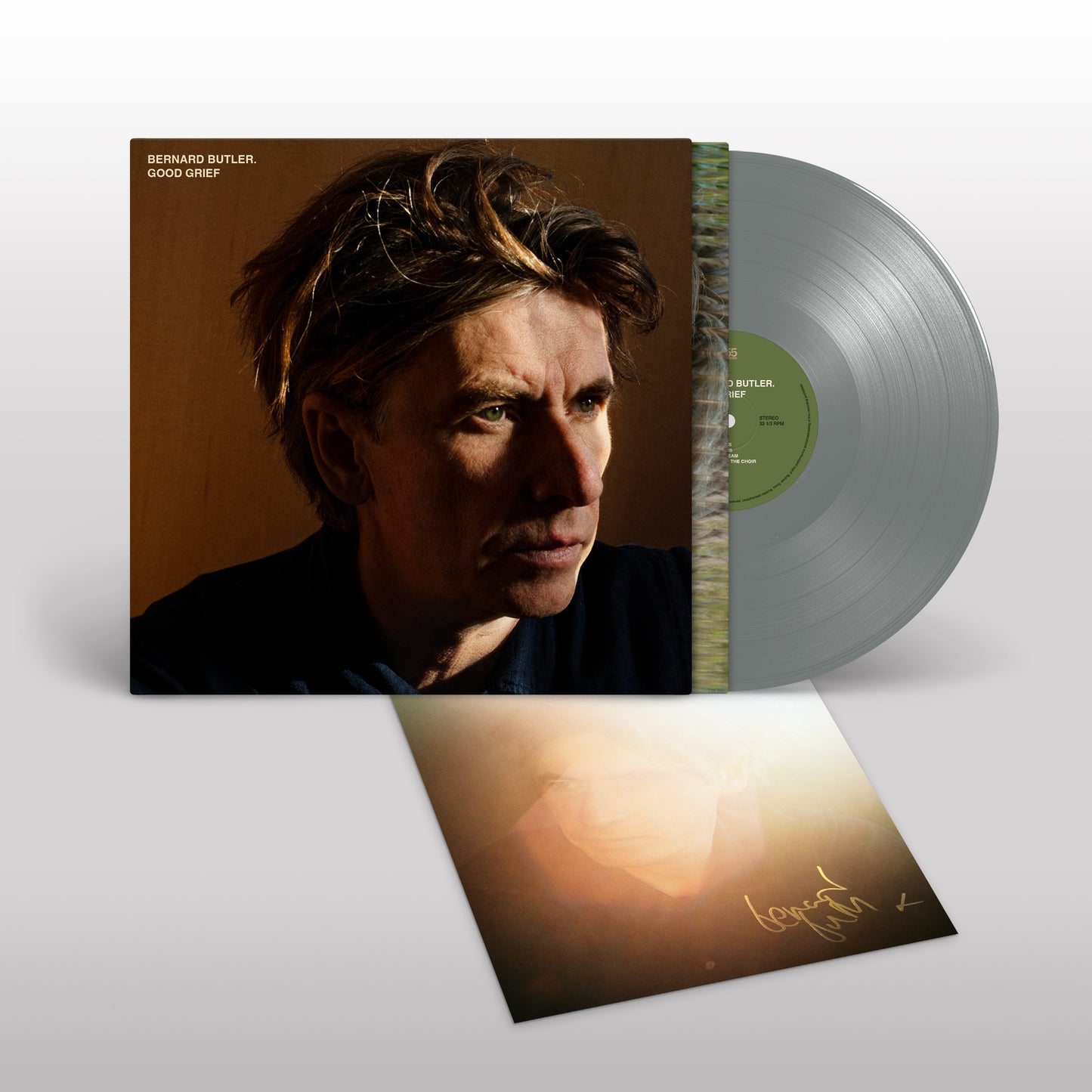 Vinyl record of Bernard Butler’s “Good Grief” with portrait cover art.