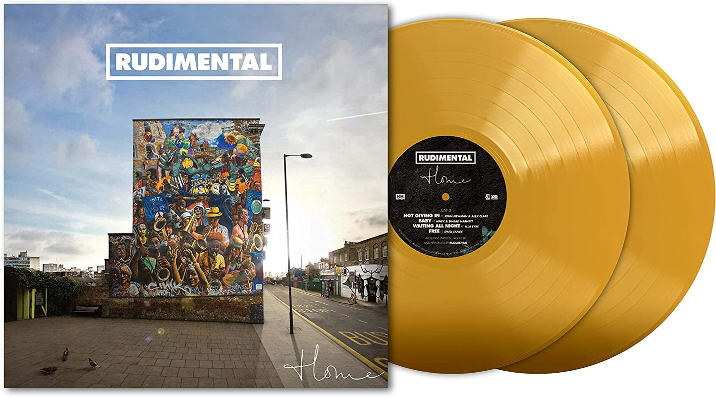 Rudimental "Home" 10th Anniversary 2LP vinyl record with colorful mural cover.