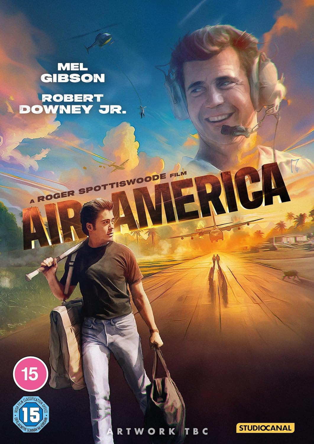 DVD cover for "Air America" featuring Mel Gibson and Robert Downey Jr.