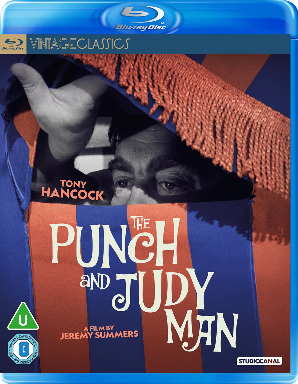 Blu-ray cover for "The Punch and Judy Man" featuring Tony Hancock.
