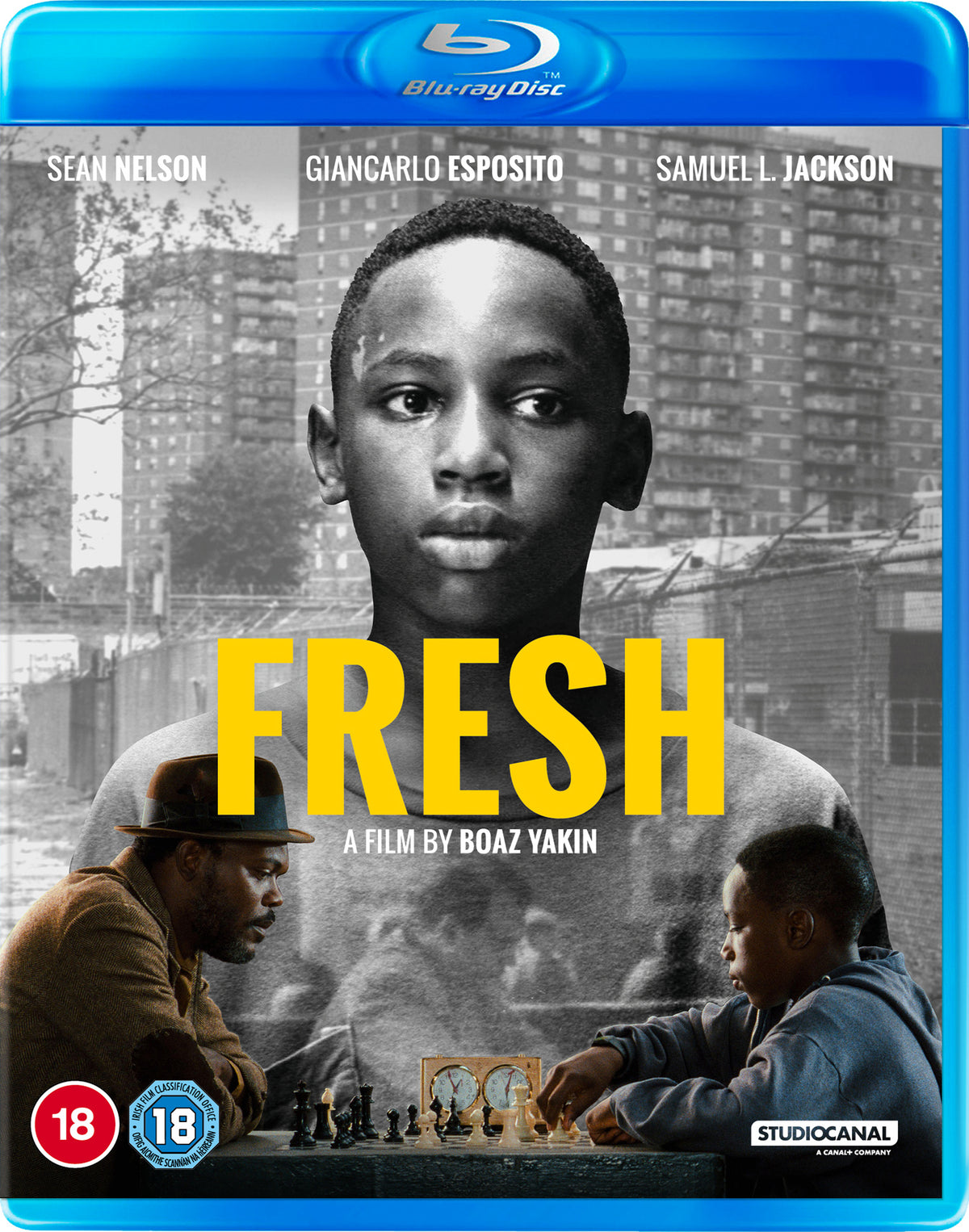 Fresh" Blu-ray cover featuring a young boy and actors' names.