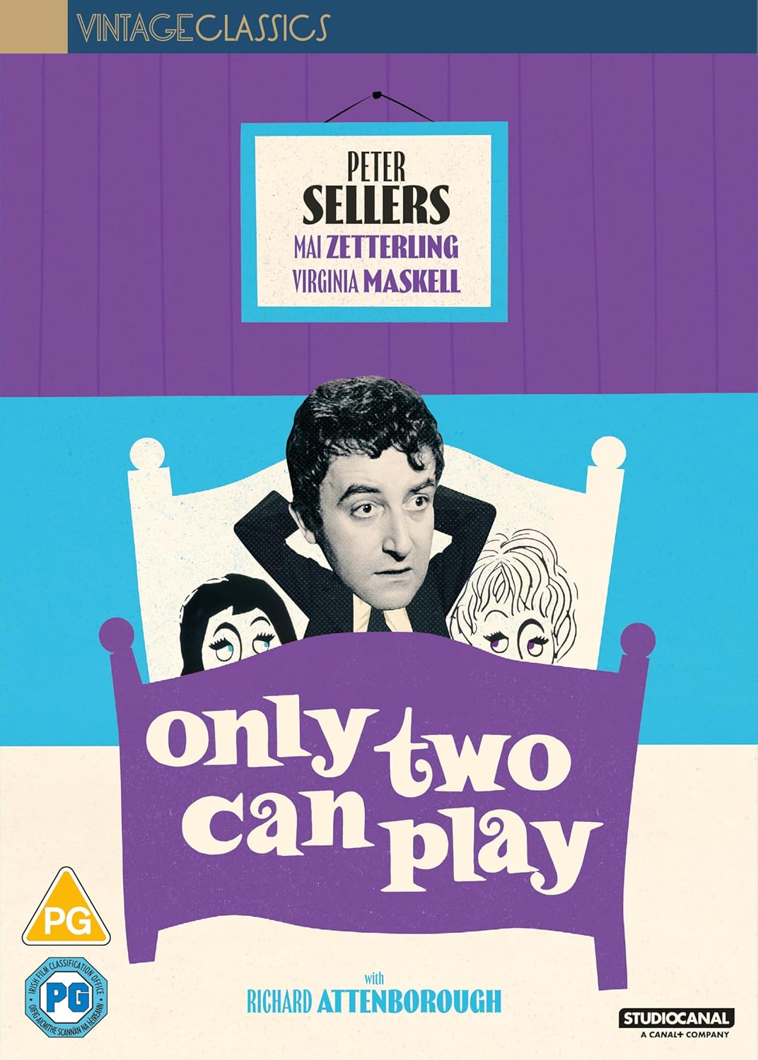 Blu-ray cover for "Only Two Can Play" featuring Peter Sellers’ portrait.