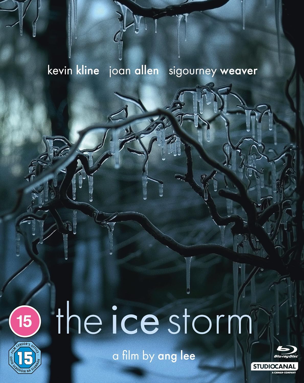 Blu-ray cover for "The Ice Storm" featuring icy tree branches.