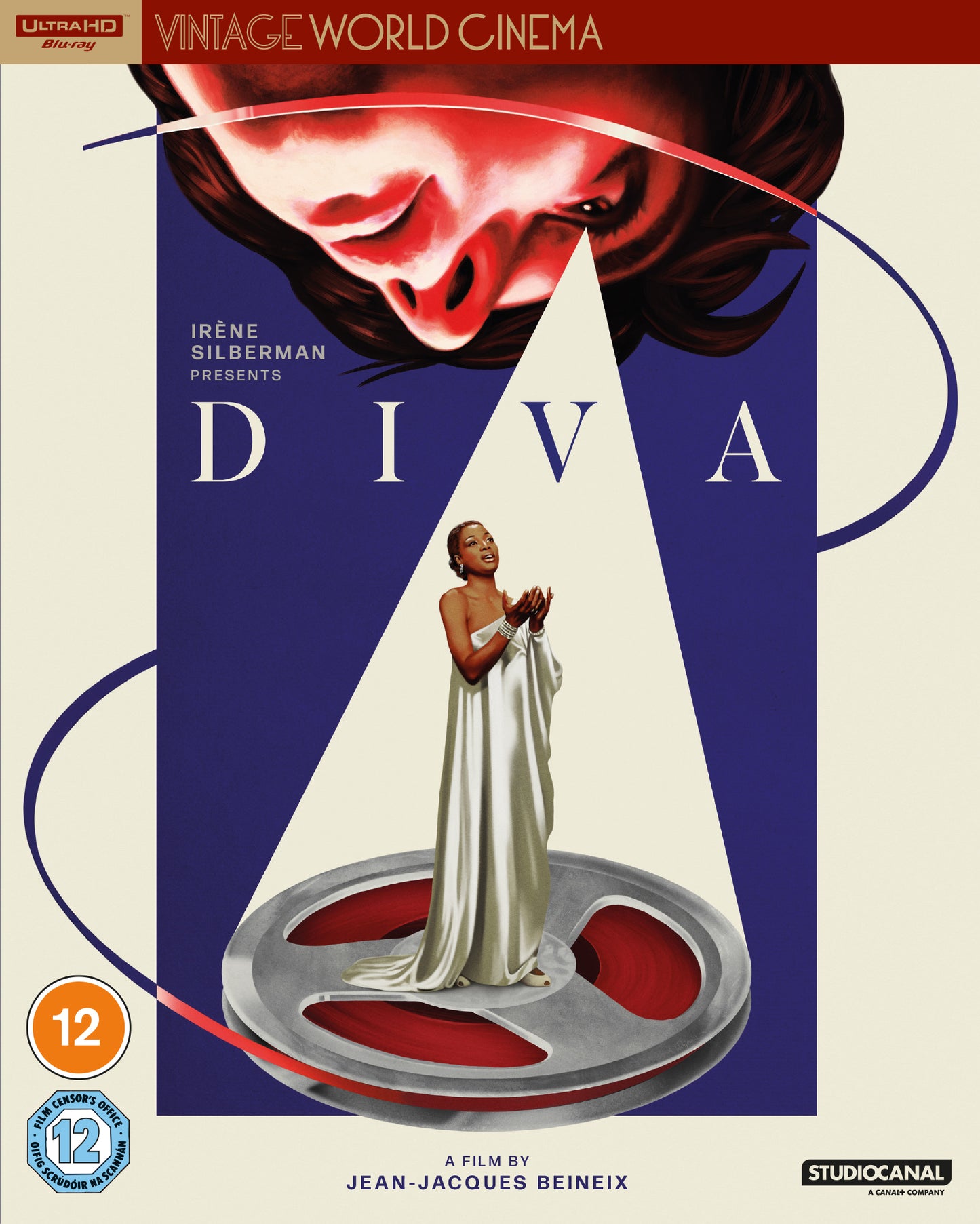 Blu-ray cover for the film Diva, featuring a woman singing into a microphone.