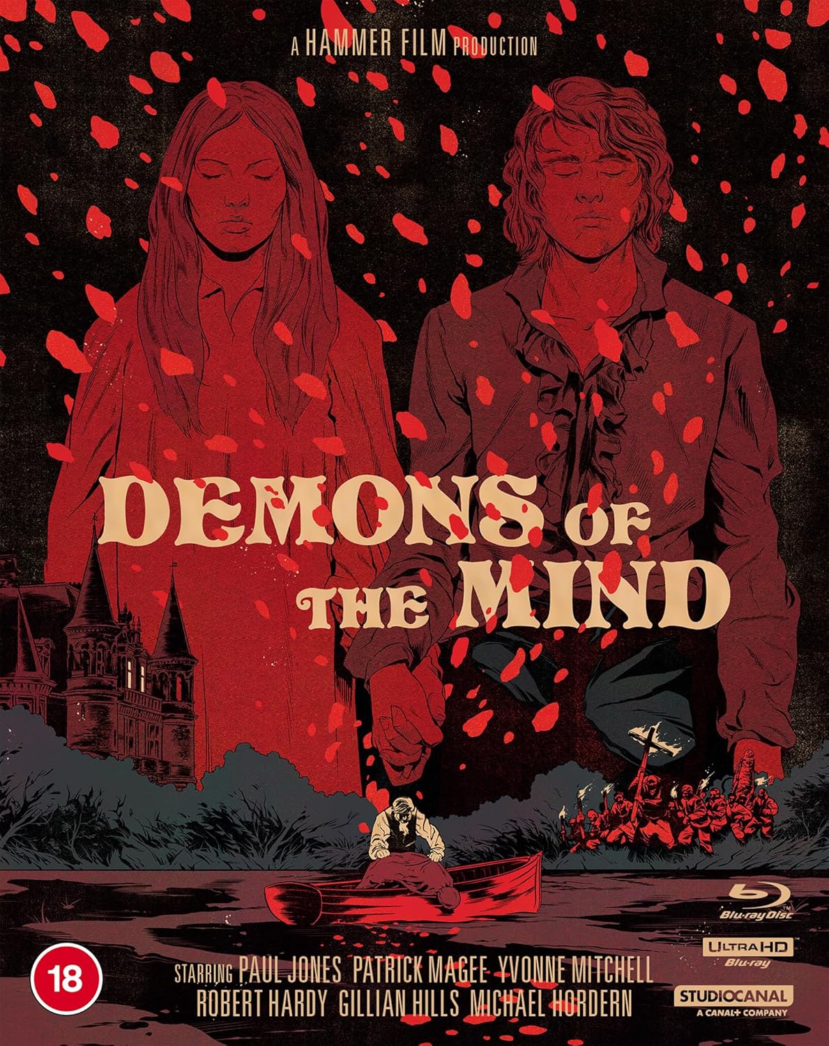 Demons of the Mind" Blu-ray cover with illustrated figures and a haunted house.