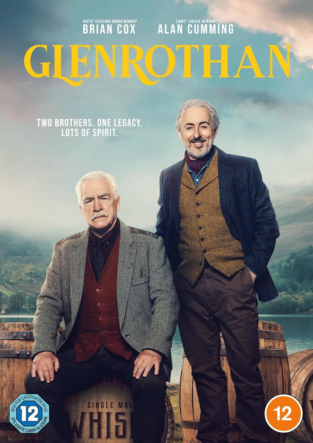 DVD cover featuring Brian Cox and Alan Cumming, standing by barrels.
