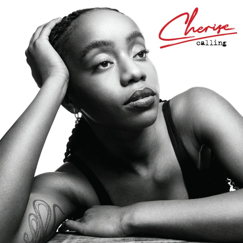 Black and white portrait of Cherise, album cover for "Calling.