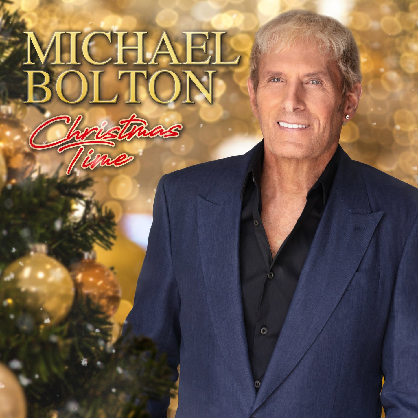 Michael Bolton album cover, “Christmas Time,” featuring a portrait of the artist.