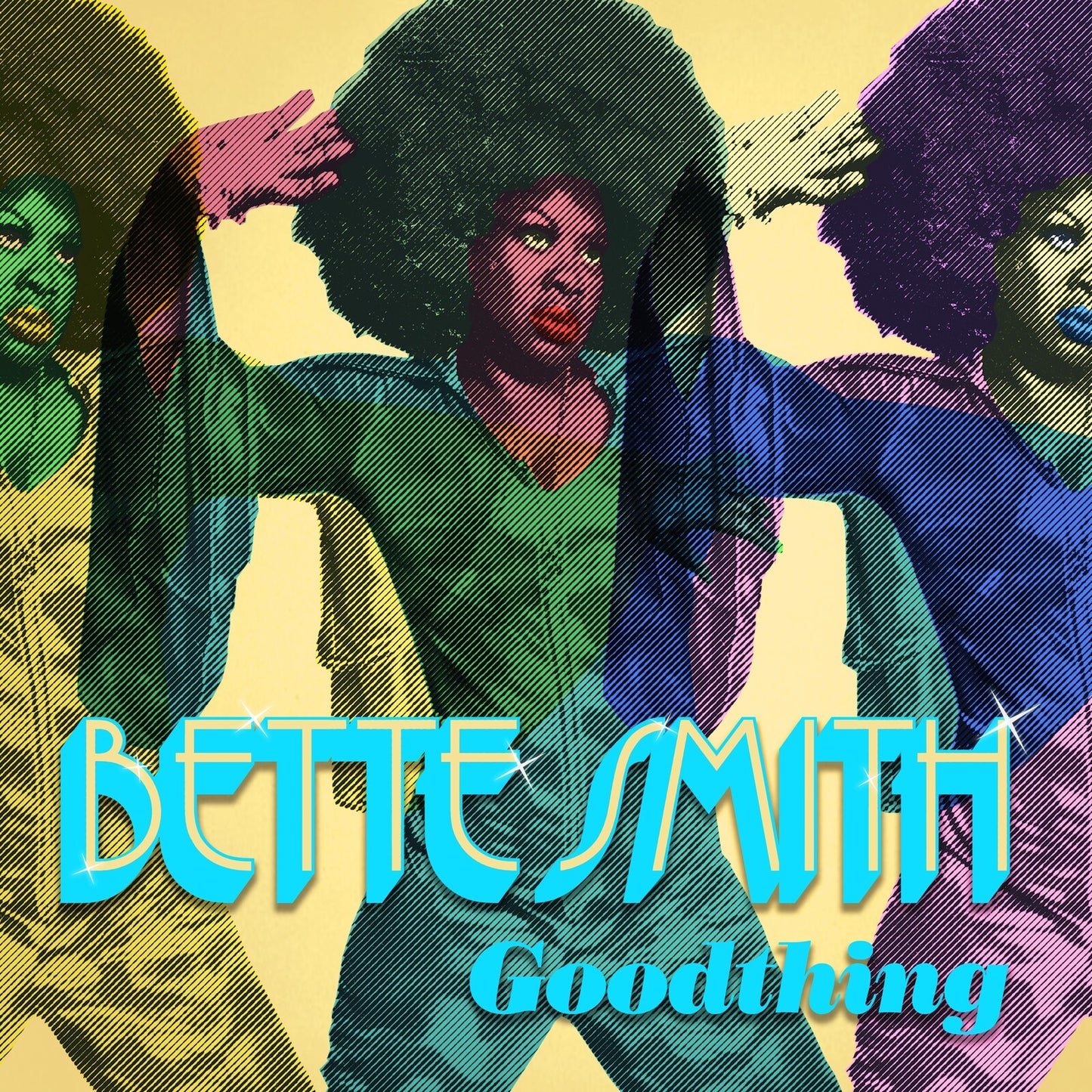 CD cover for Bette Smith’s “Goodthing” with illustrated figures.