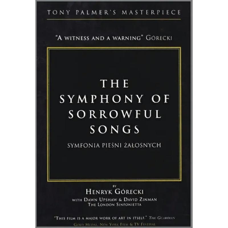 DVD cover for "Gorecki Symphony Of Sorrowful Songs" with white text on black.