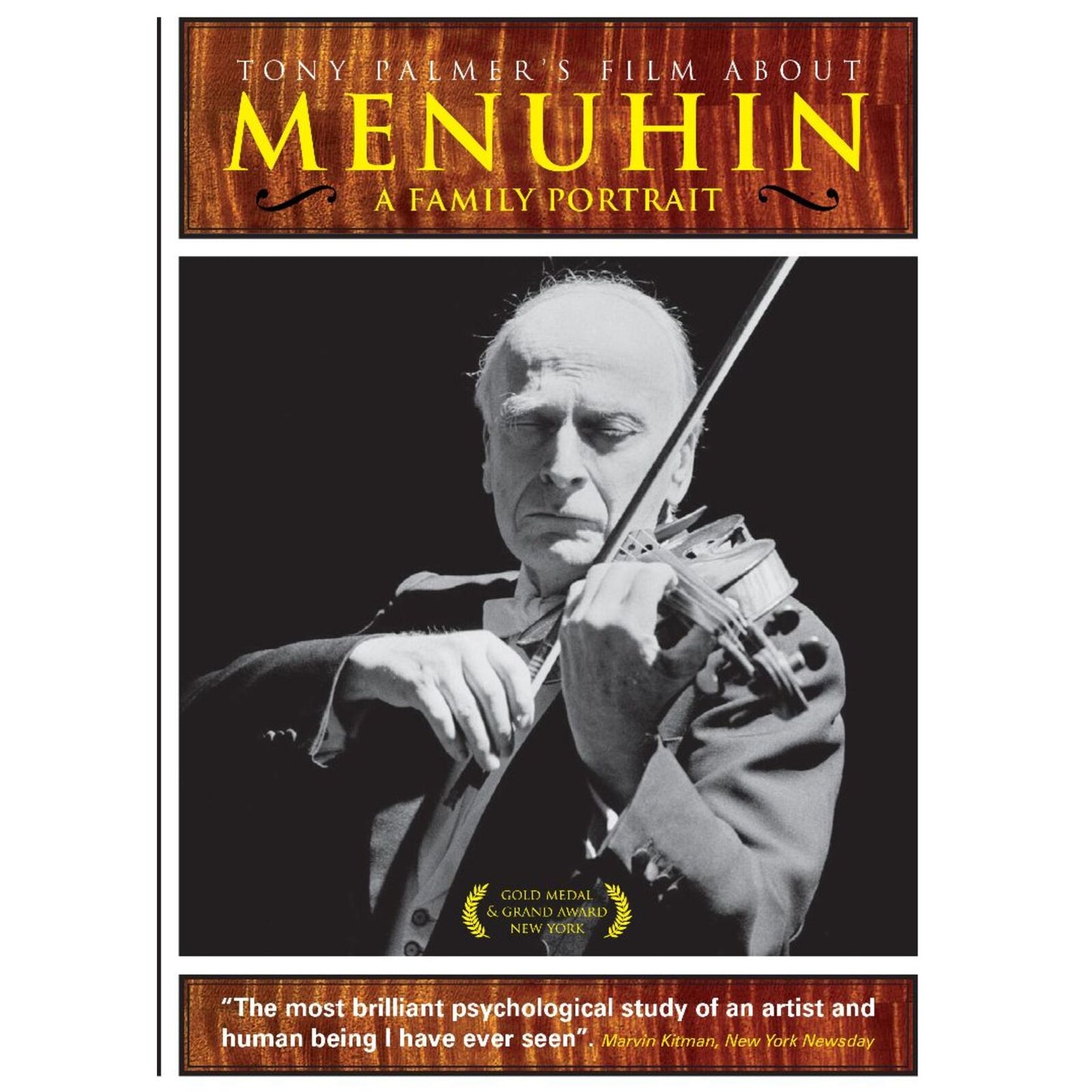 DVD cover featuring violinist Yehudi Menuhin in black and white.