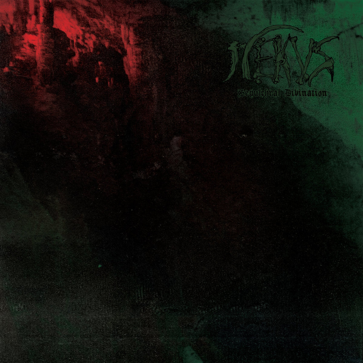 Dark, textured album cover for "Nexus - Sepulchral Divination" vinyl record.