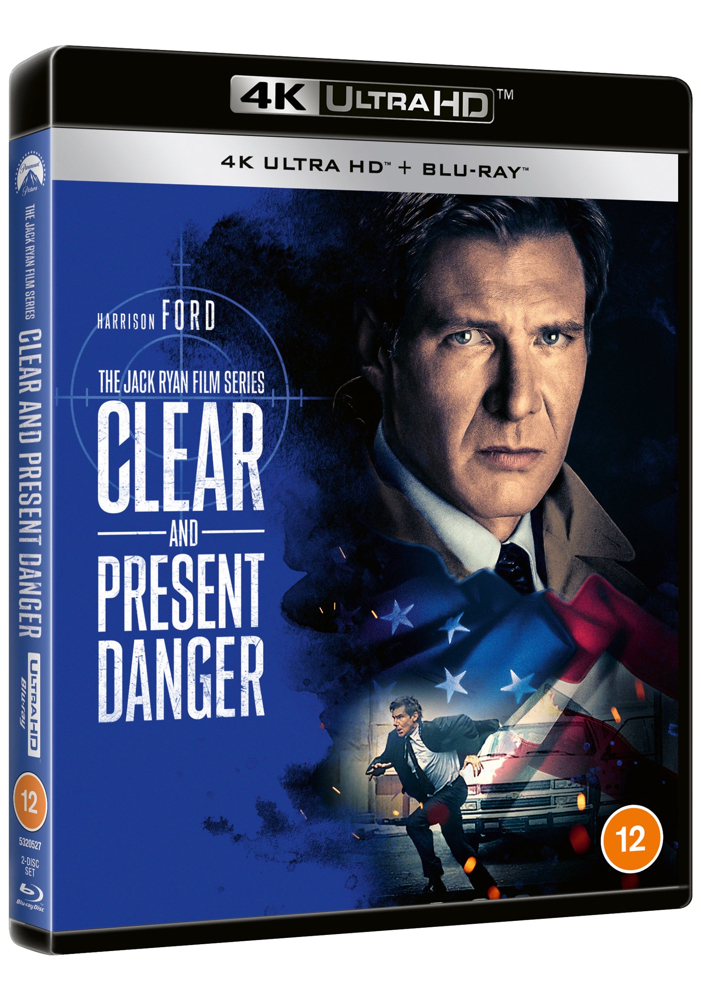 Clear and Present Danger" 4K Blu-ray case featuring Harrison Ford.