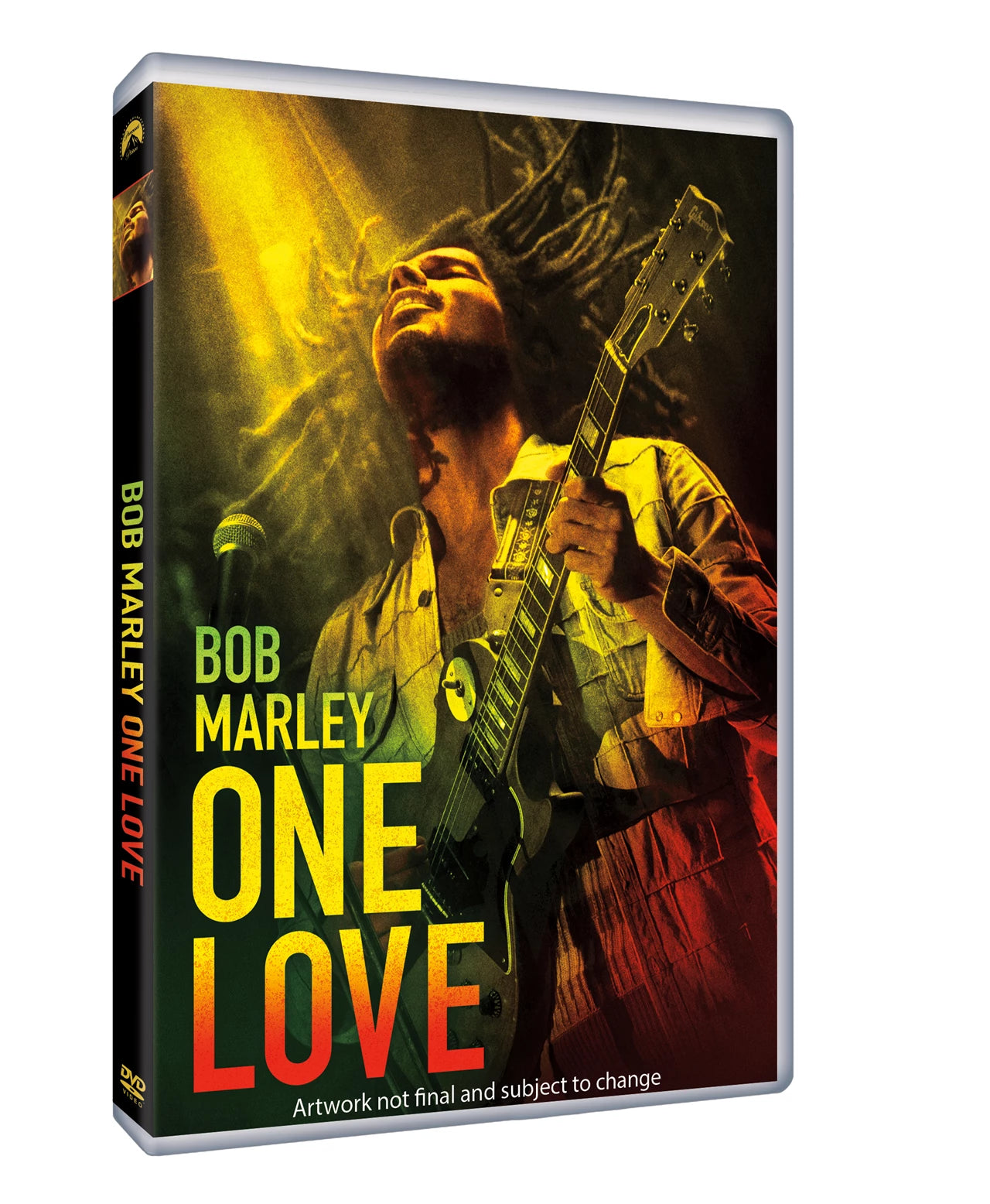 Bob Marley DVD cover featuring the musician playing guitar onstage.