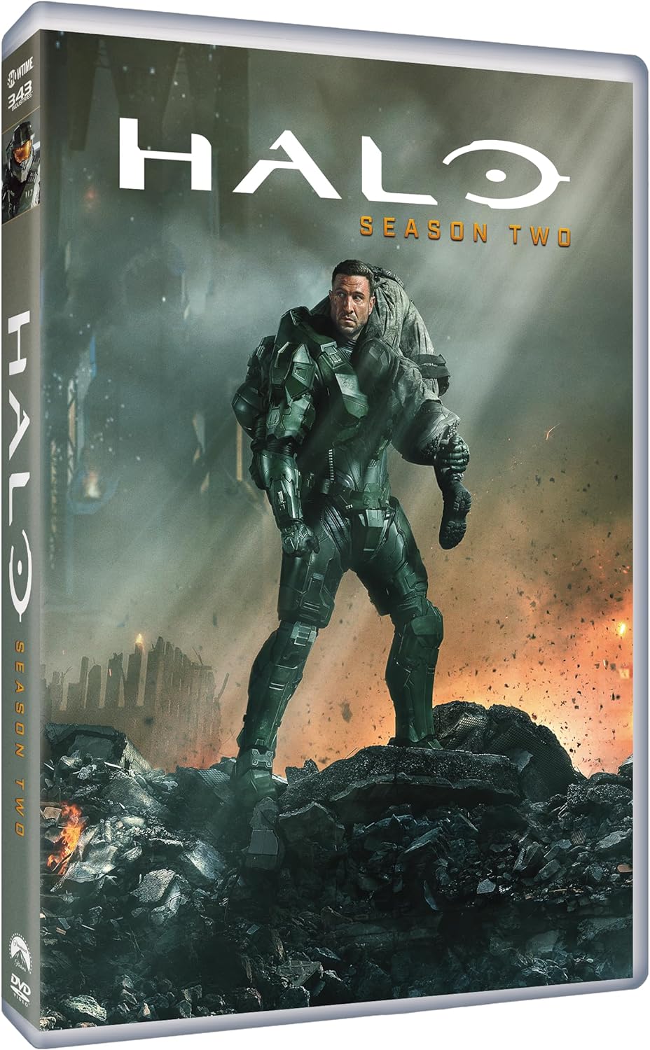 Halo Season 2 DVD cover featuring a soldier in futuristic armor.