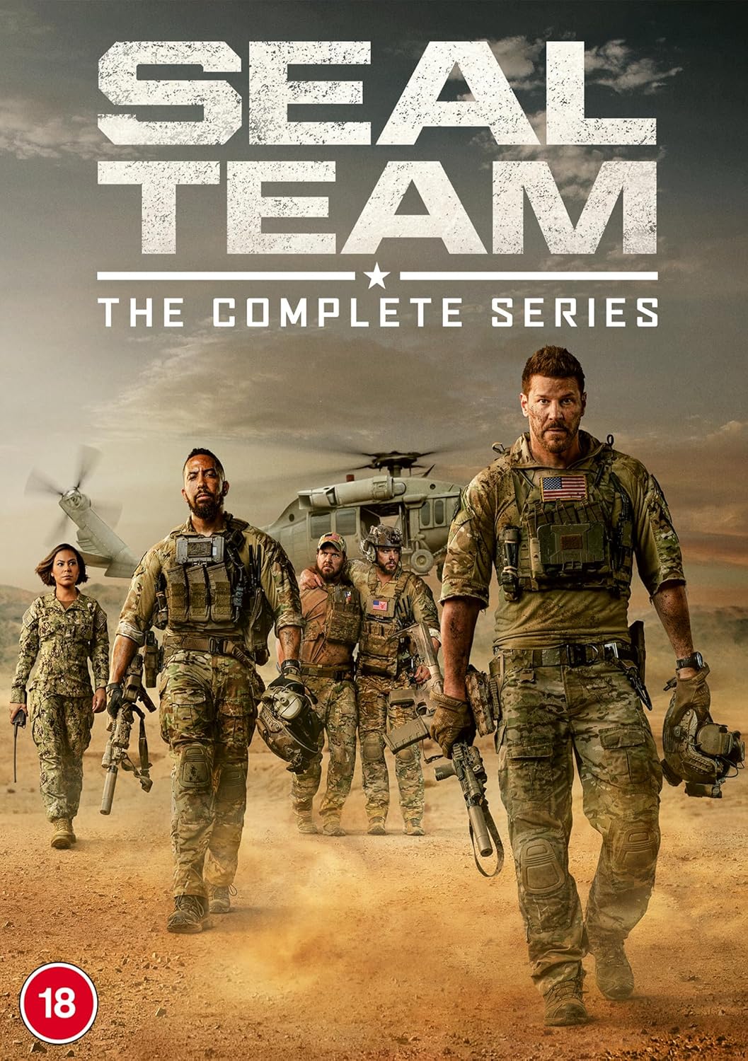 Seal Team: The Complete Series" DVD cover featuring military personnel.