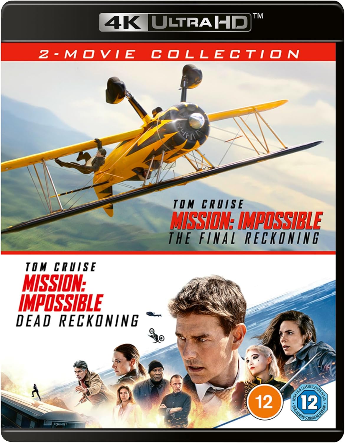 Blu-ray case for "Mission: Impossible" featuring Tom Cruise and a biplane.