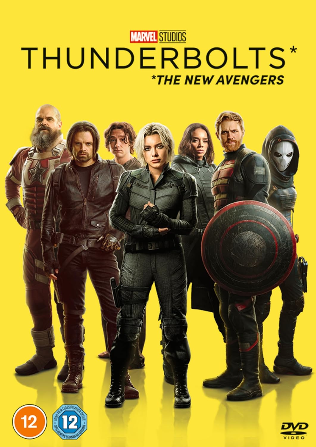 DVD case for Thunderbolts, featuring comic book superhero imagery.