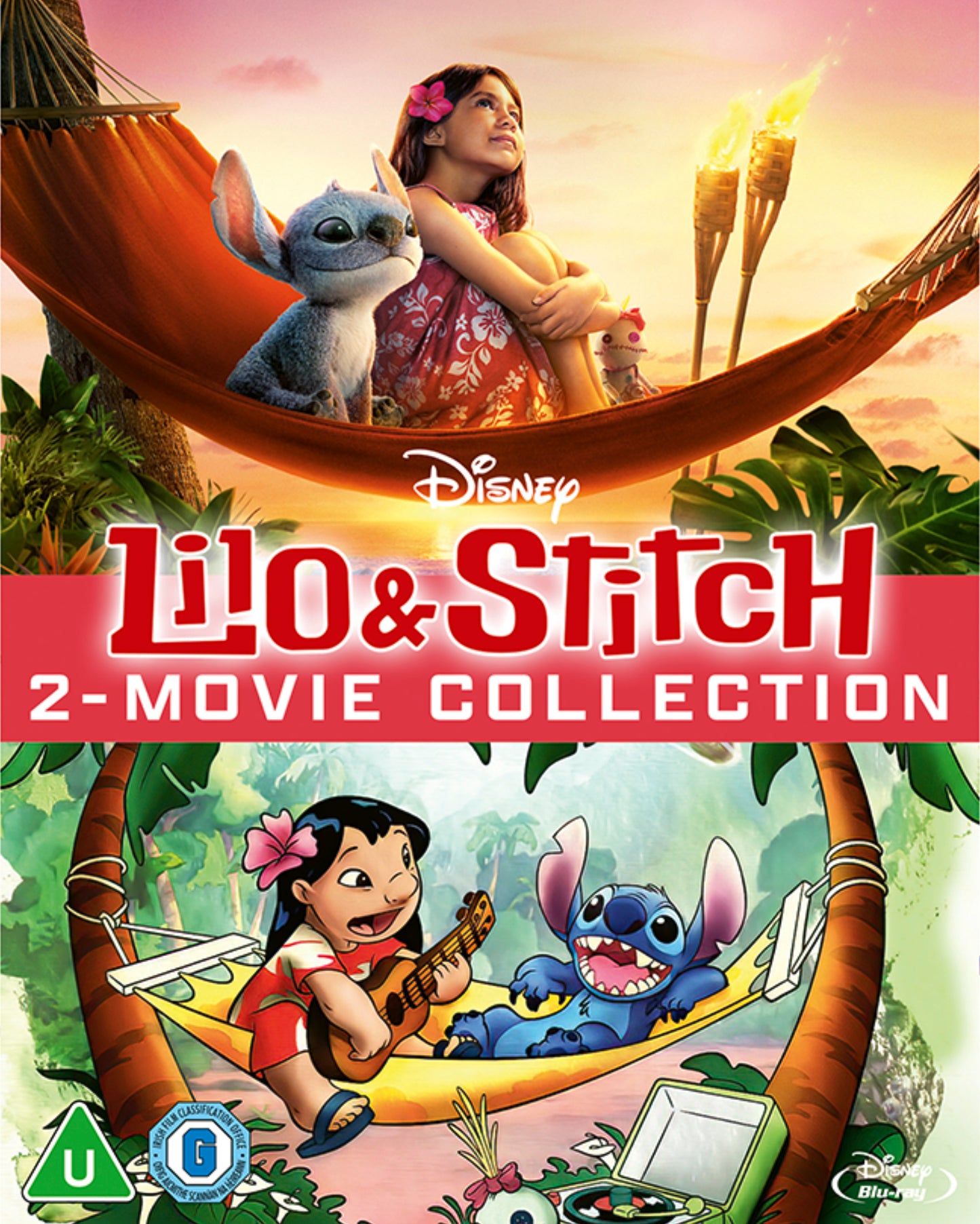Lilo & Stitch Blu-ray cover featuring characters in a tropical setting.