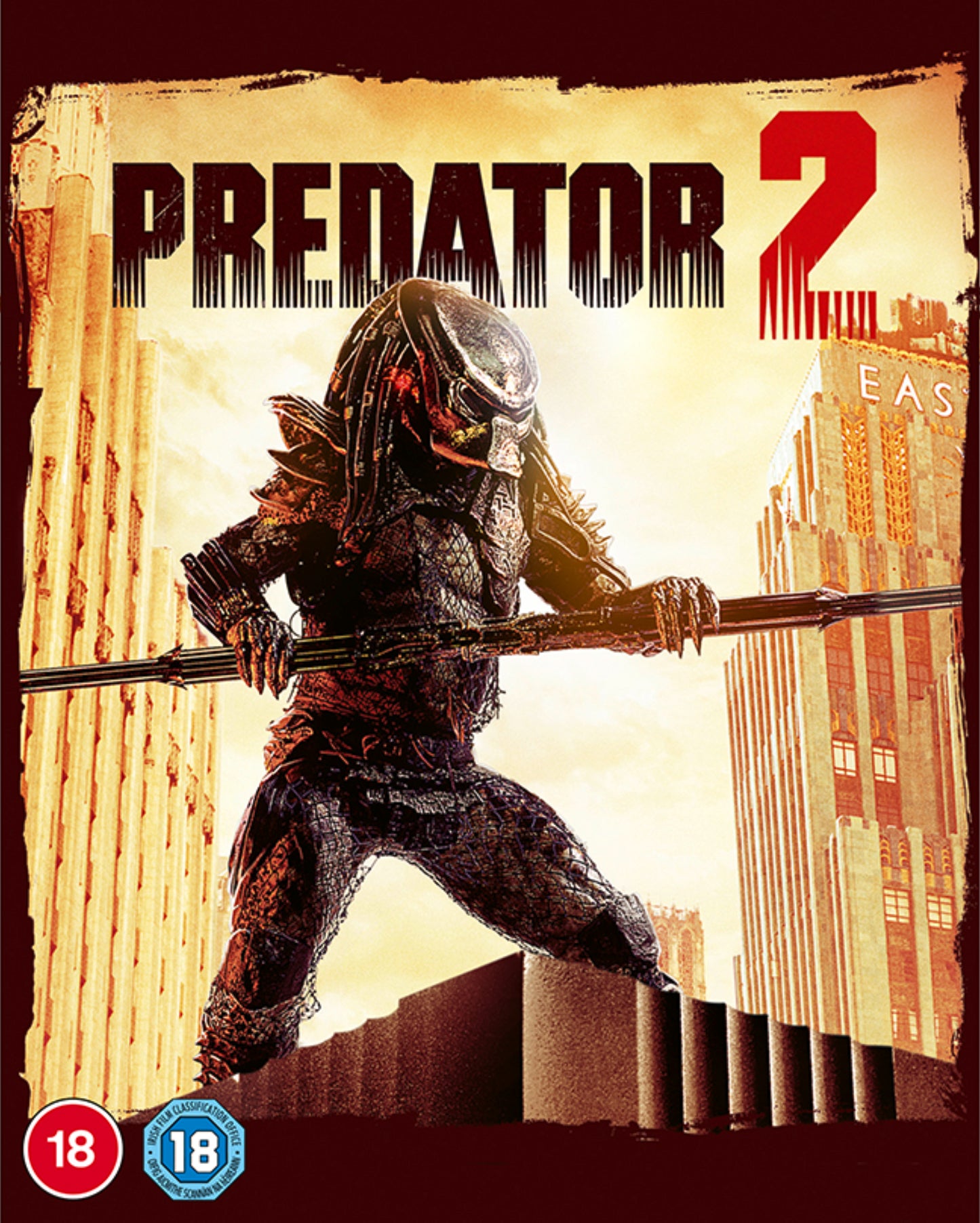 Predator 2 Blu-ray cover featuring the alien hunter in a city.