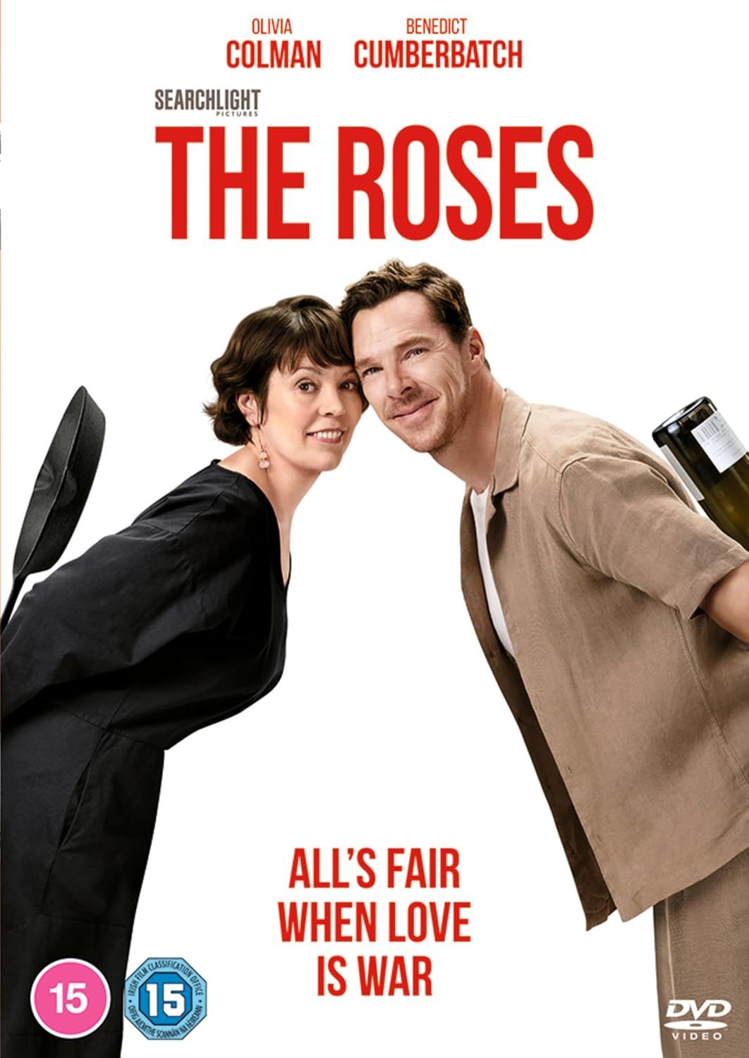 DVD cover for "The Roses" featuring Olivia Colman and Benedict Cumberbatch.