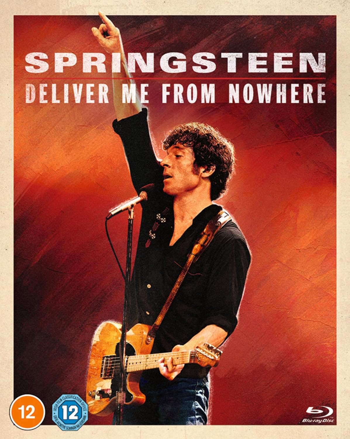 Bruce Springsteen performing with a guitar on a Blu-ray cover.