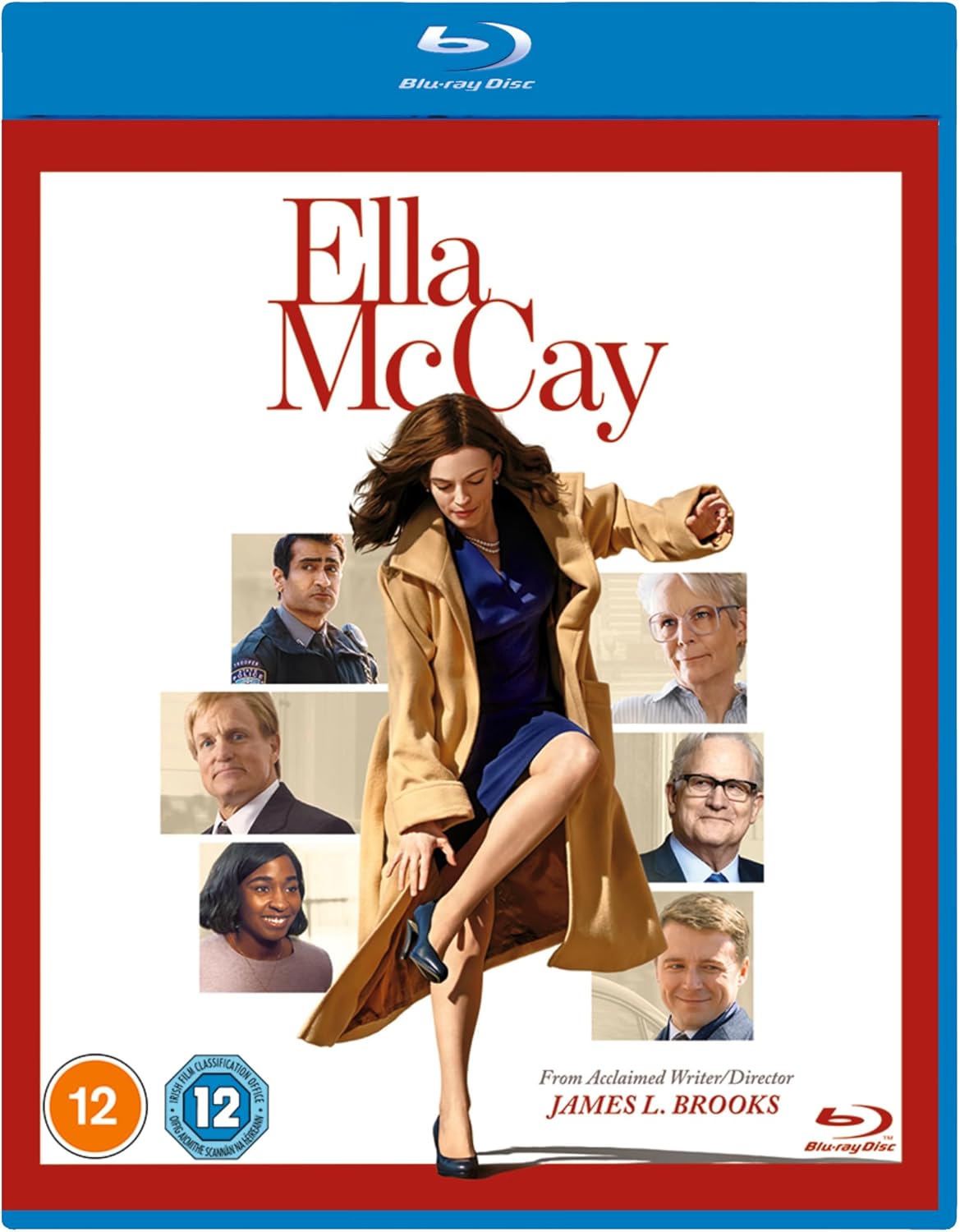 Blu-ray cover for Ella McCay featuring the lead actress and supporting cast members.