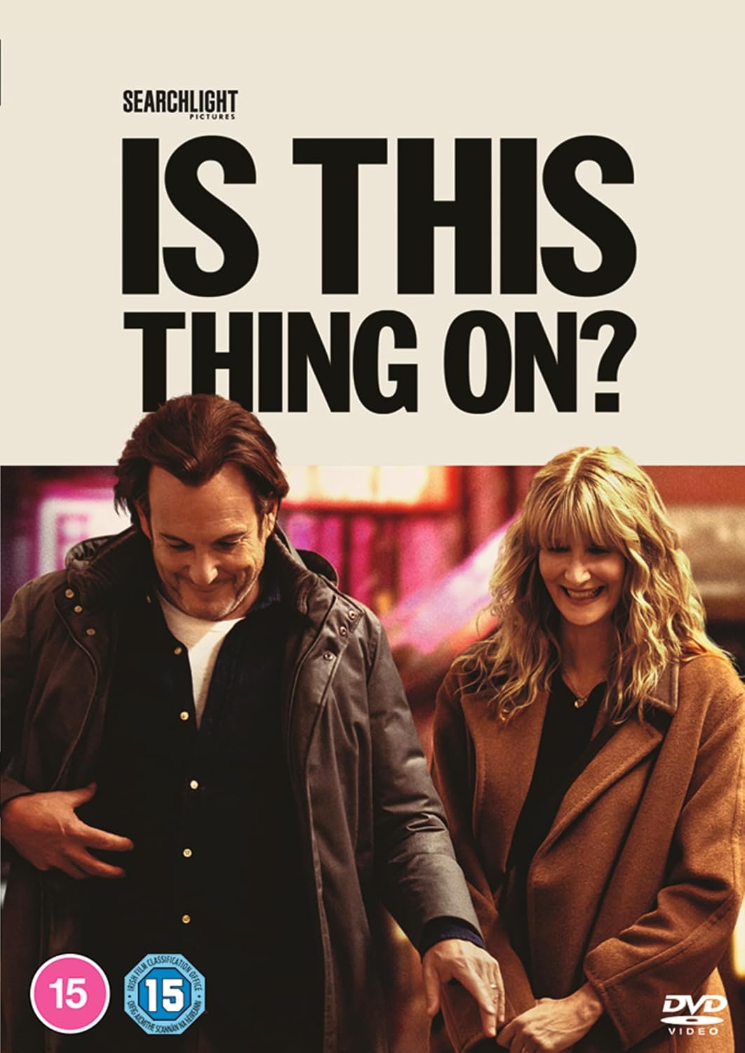 DVD cover for "Is This Thing On?" featuring a man and woman.