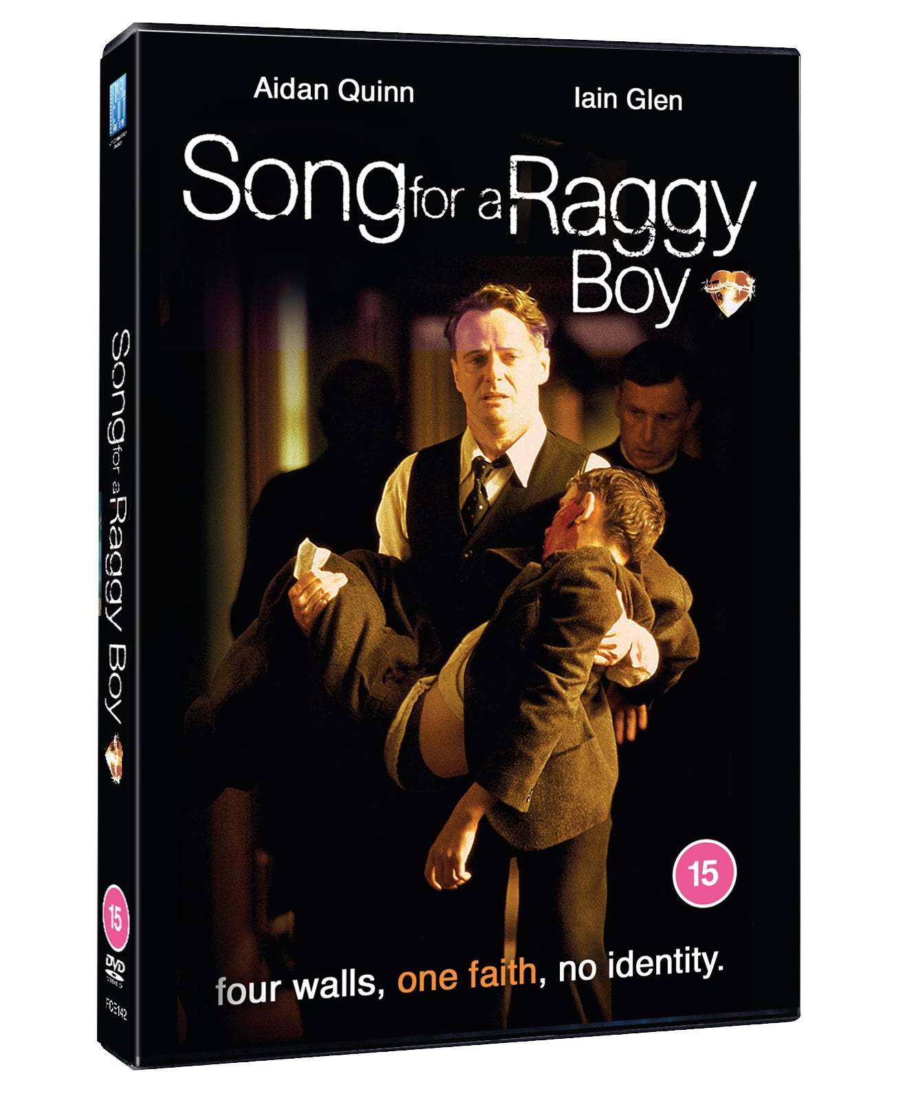 DVD cover art featuring a man carrying a boy, with film title and actors' names.