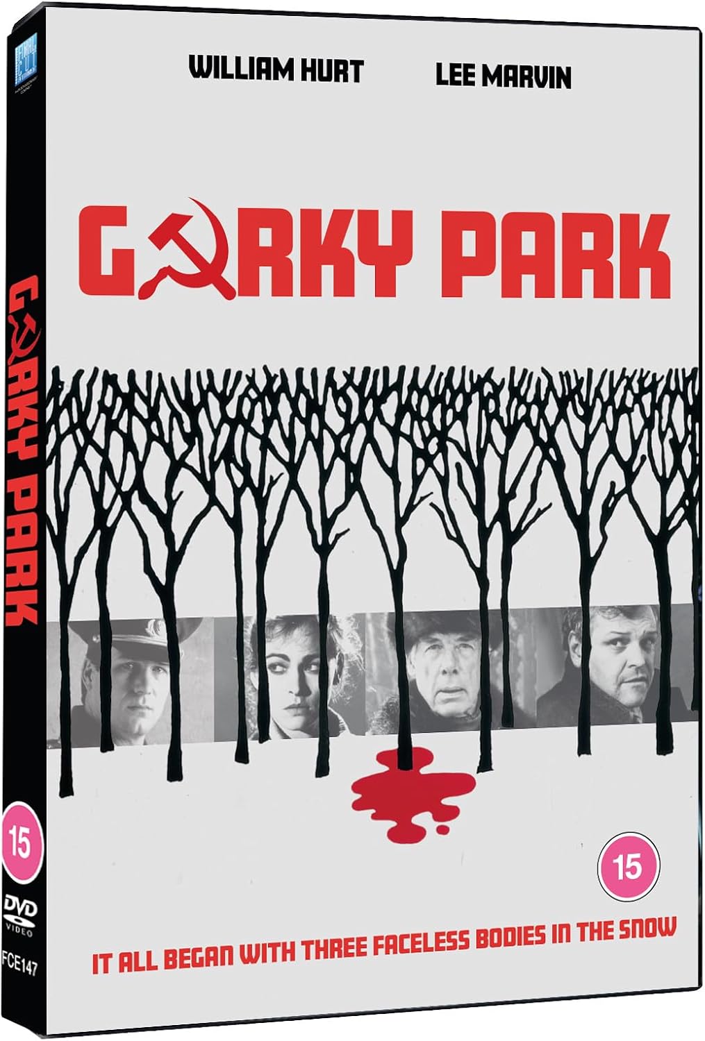 DVD cover for “Gorky Park” featuring a forest and character portraits.