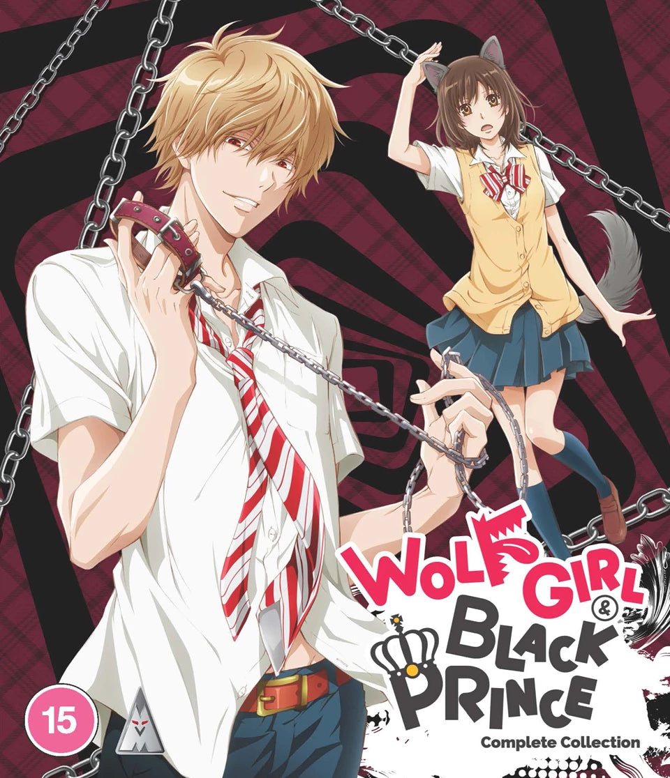 Anime Blu-ray cover featuring two young characters with chains and red text.