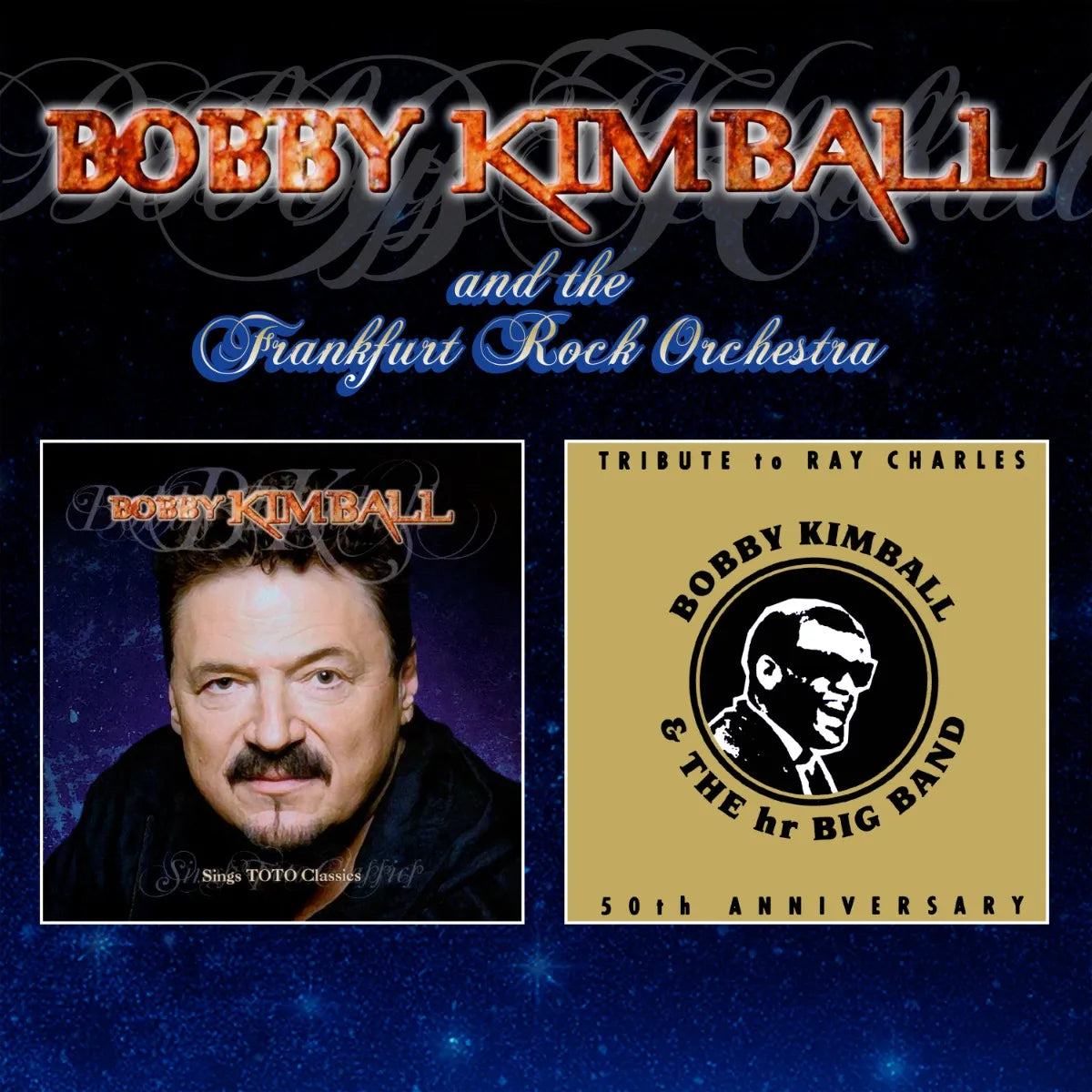 CD cover for Bobby Kimball’s tribute to Ray Charles, with portrait.