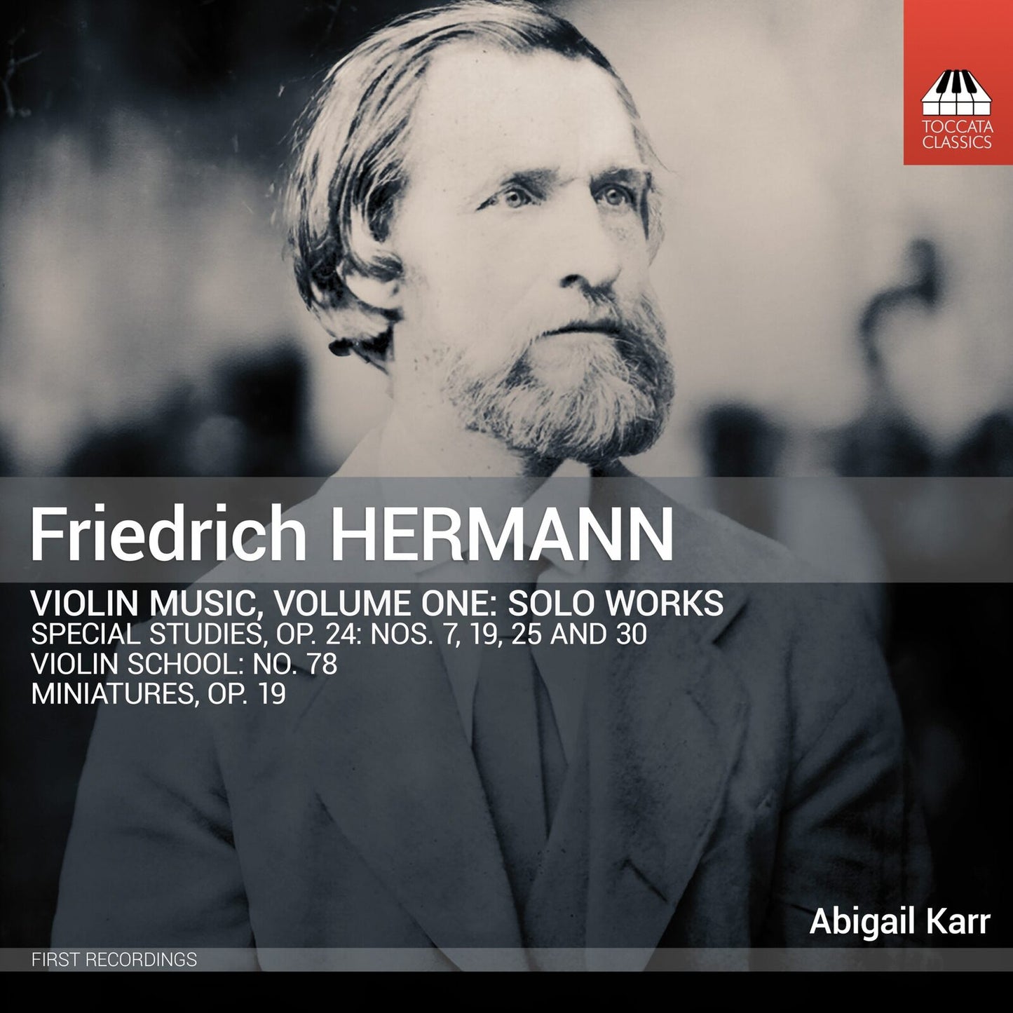 CD cover featuring a portrait of Friedrich Hermann, a bearded man.