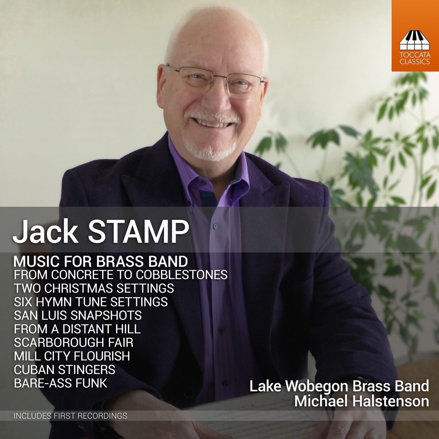 CD cover featuring portrait of Jack Stamp and Lake Wobegon Brass Band.