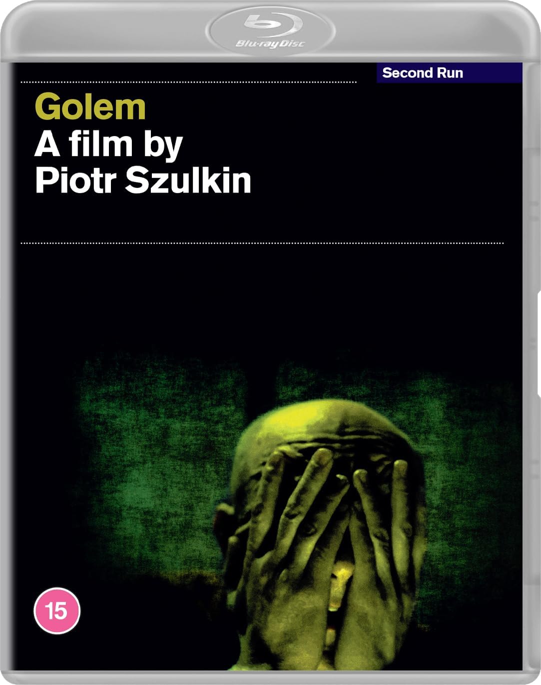 Golem" Blu-ray cover featuring a shadowy, distressed face against a green background.