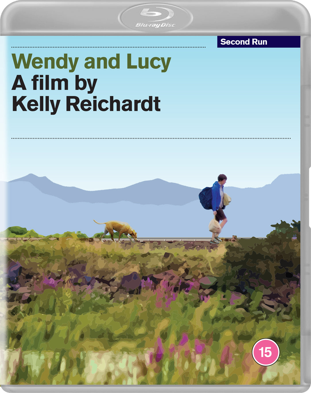Blu-ray cover for "Wendy and Lucy" showing a woman and dog walking.