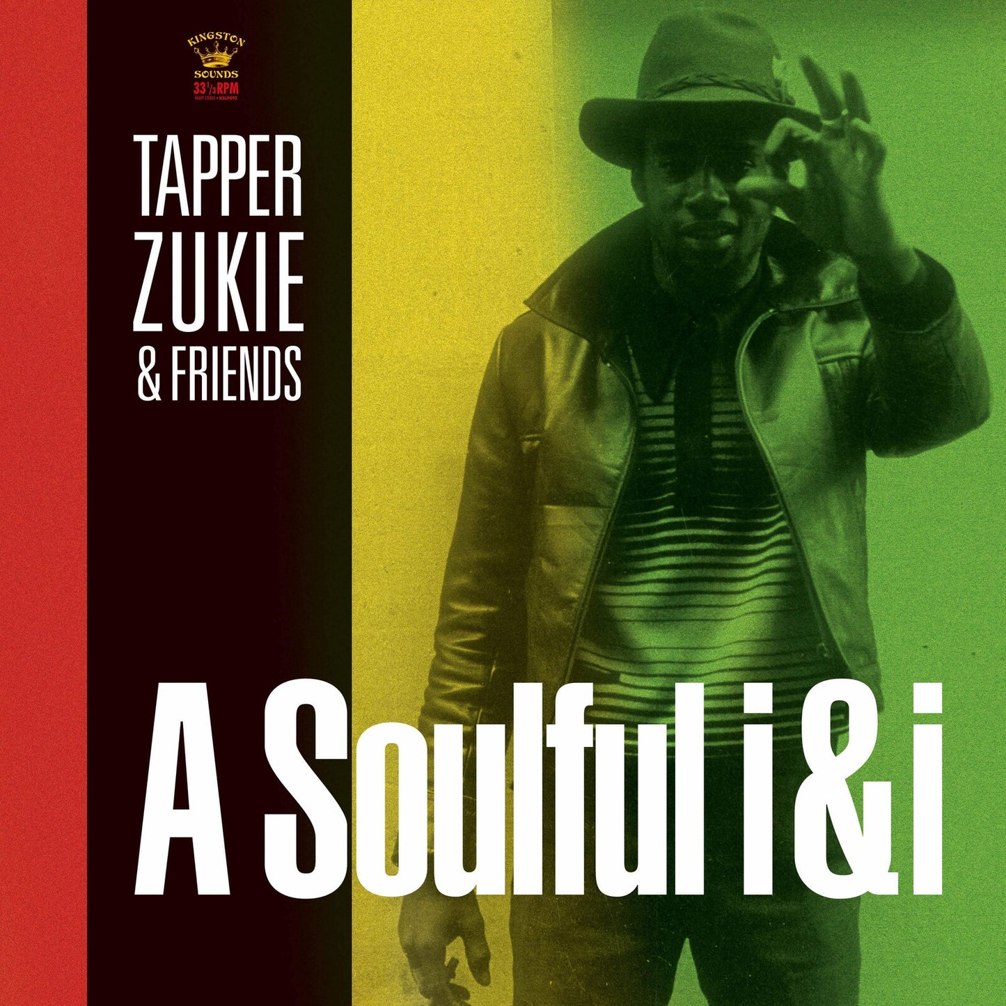Album cover for Tapper Zukie & Friends, featuring a man in a leather jacket.