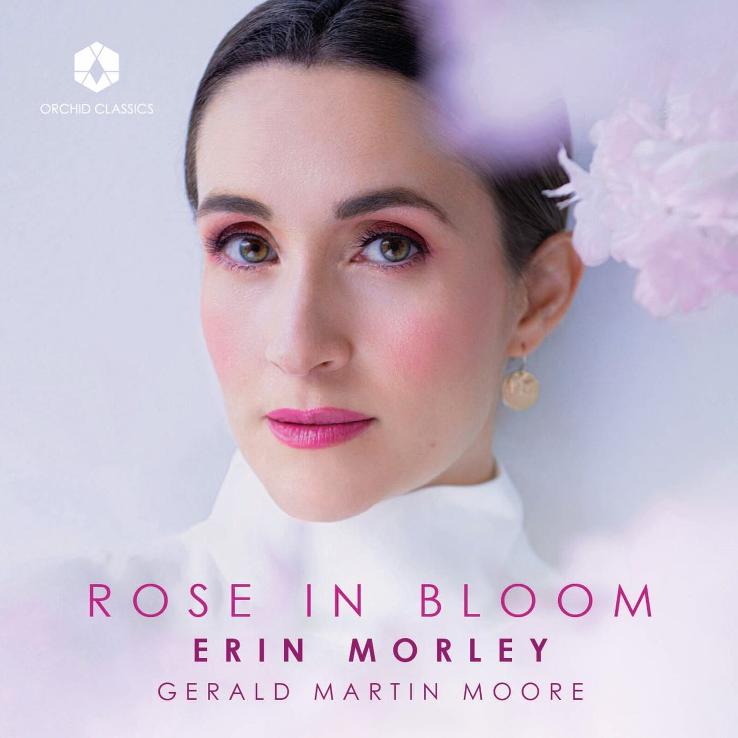 CD cover featuring portrait of Erin Morley with pink roses.